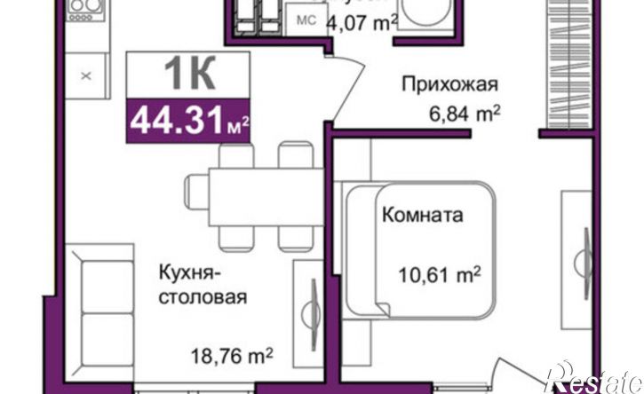 1-комн квартира ул Козлова, 178,  д. 178