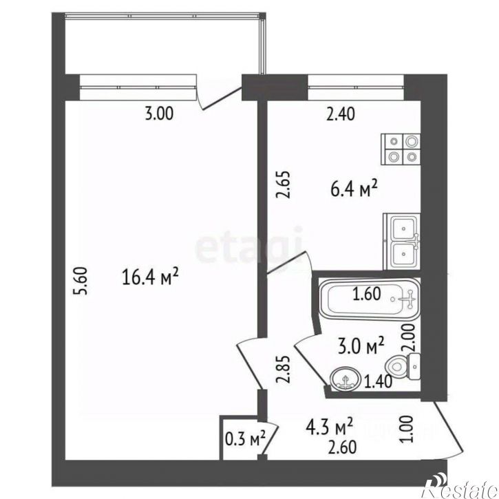 1-комн квартира улица Дмитрия Ульянова, 38,  д. 38