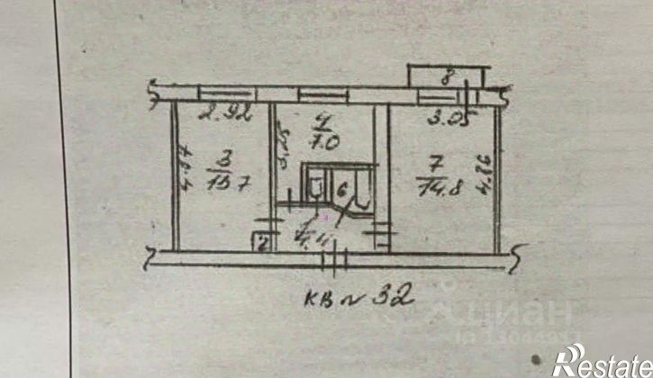2-комн квартира ул Миллера Ж.А., 1,  д. 1