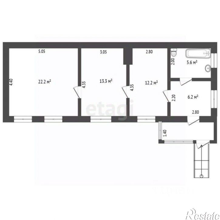 3-комн квартира улица Сергеева-Ценского, 27,  д. 27