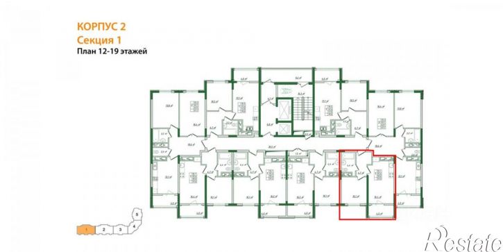 1-комн квартира Мраморный переулок, 40,  д. 40