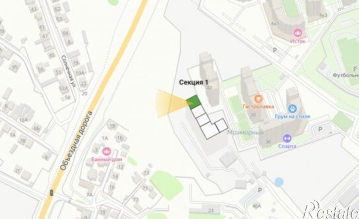 1-комн квартира Мраморный пер, 38,  д. 38