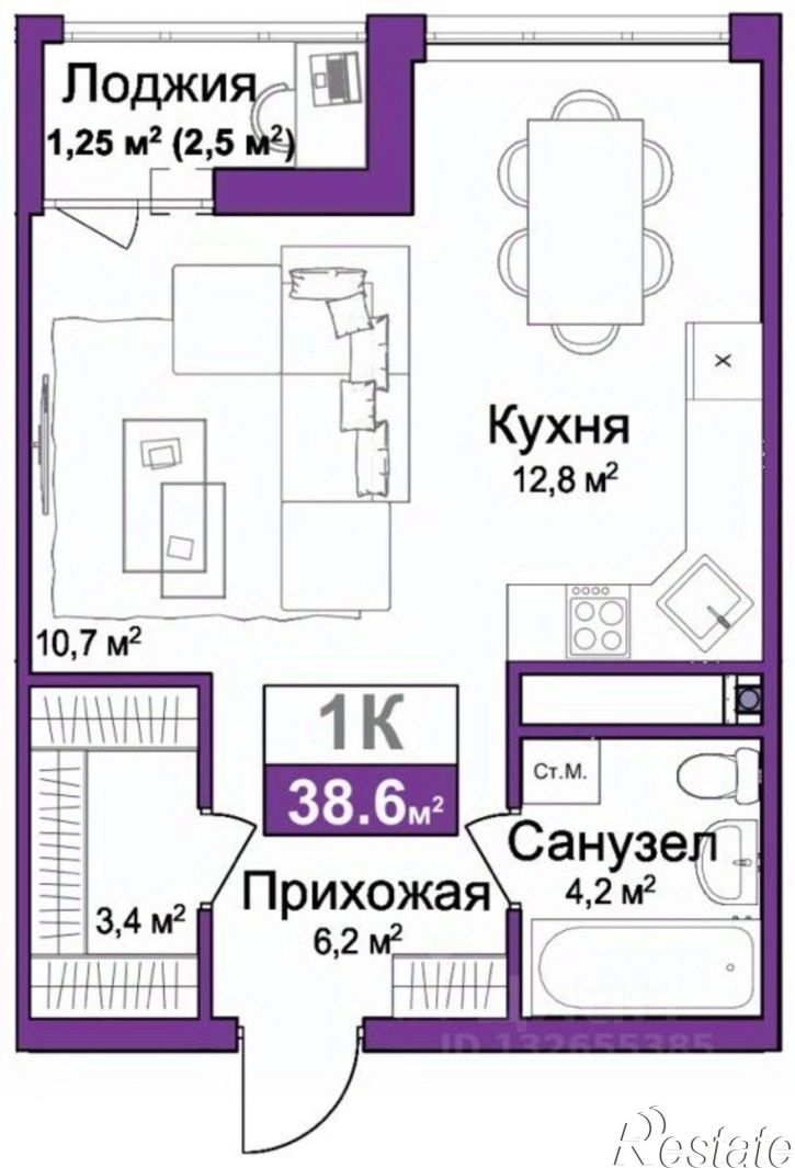 1-комн квартира в новом доме ул Козлова, 107,  д. 107