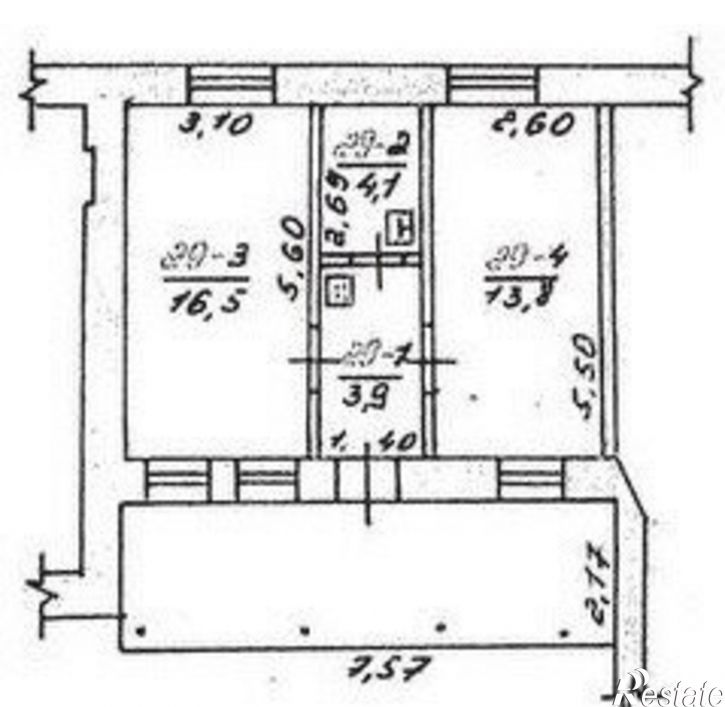 2-комн квартира улица Толстого, 19,  д. 19
