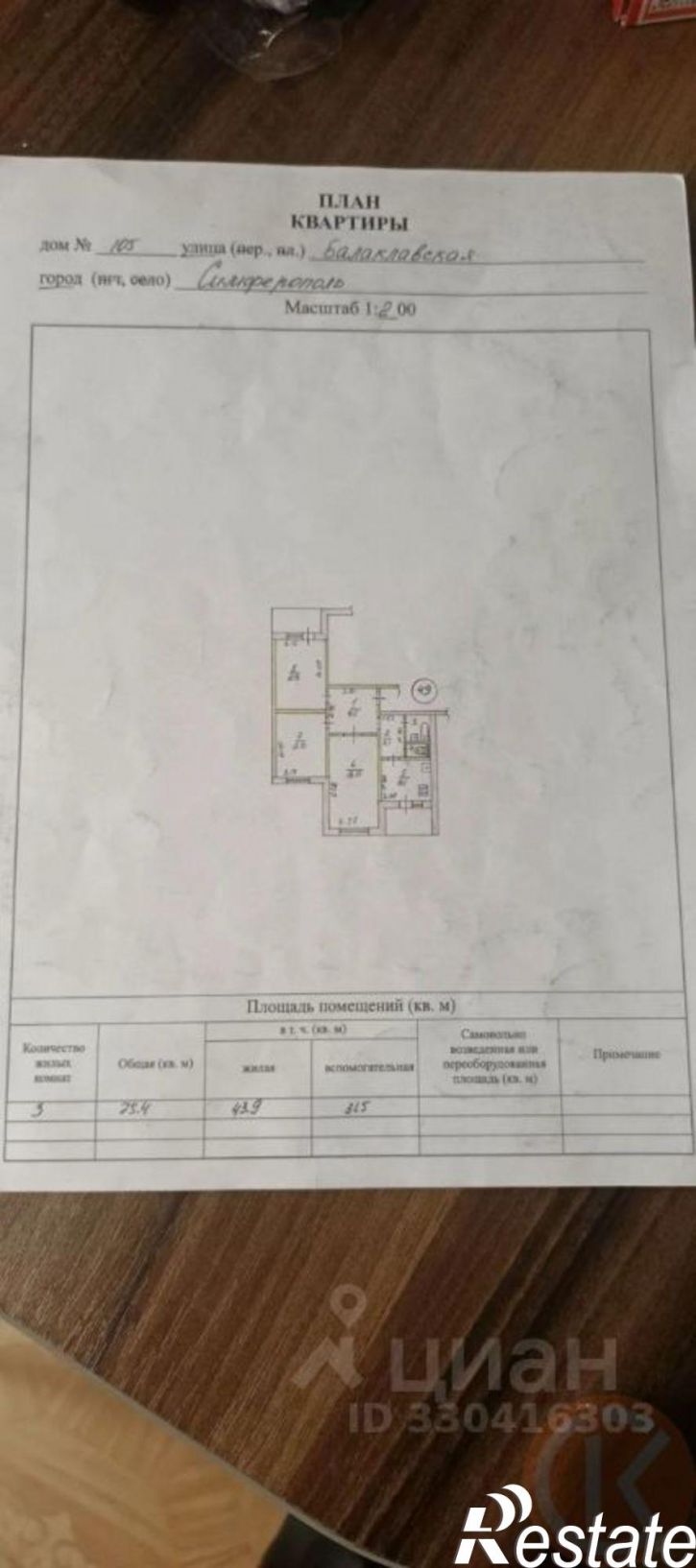 3-комн квартира Балаклавская улица, 105,  д. 105