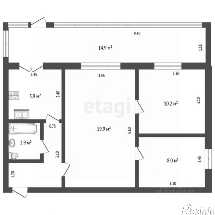 3-комн квартира ул Первомайская, 17,  д. 17