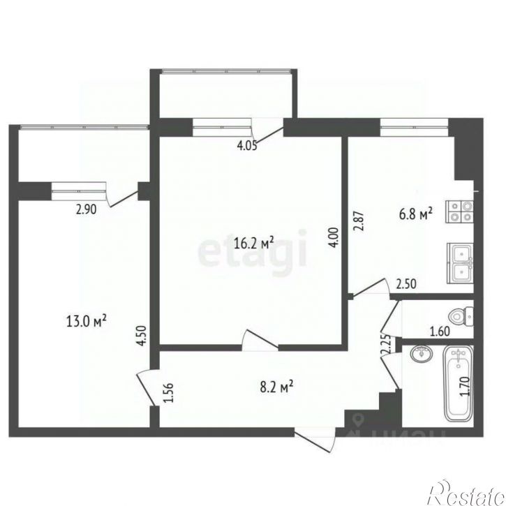 2-комн квартира ул Энергетиков, 7,  д. 7