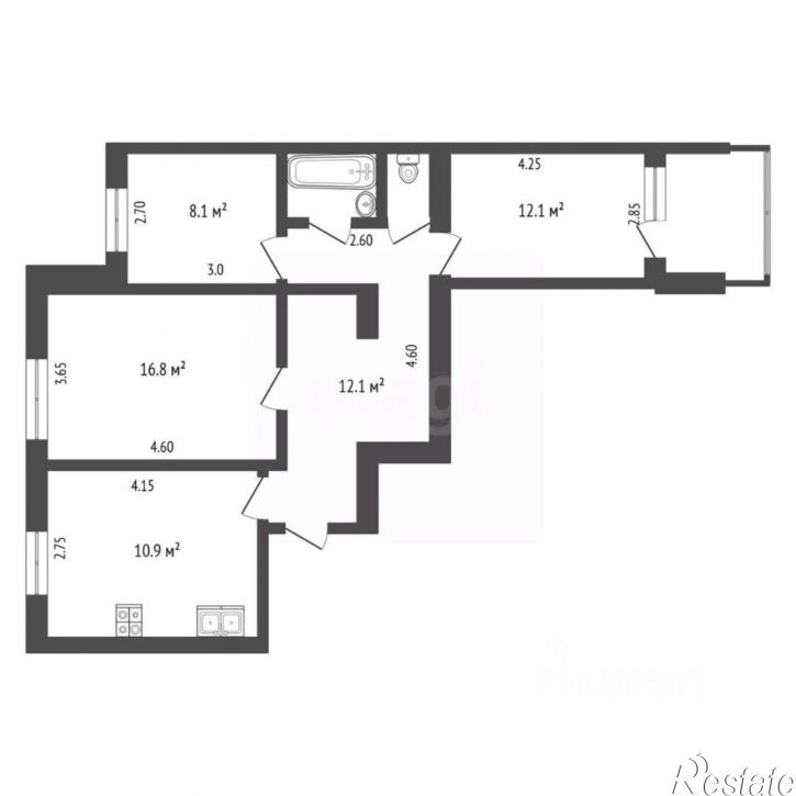 3-комн квартира улица Лексина, 10,  д. 10