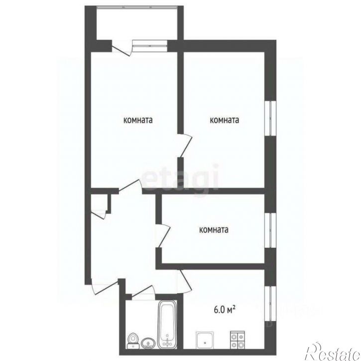 3-комн квартира улица Трубаченко, 18,  д. 18