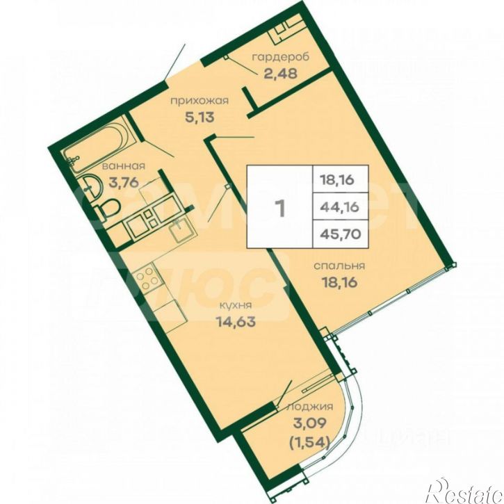 1-комн квартира ул 51-й Армии, 120,  д. 120