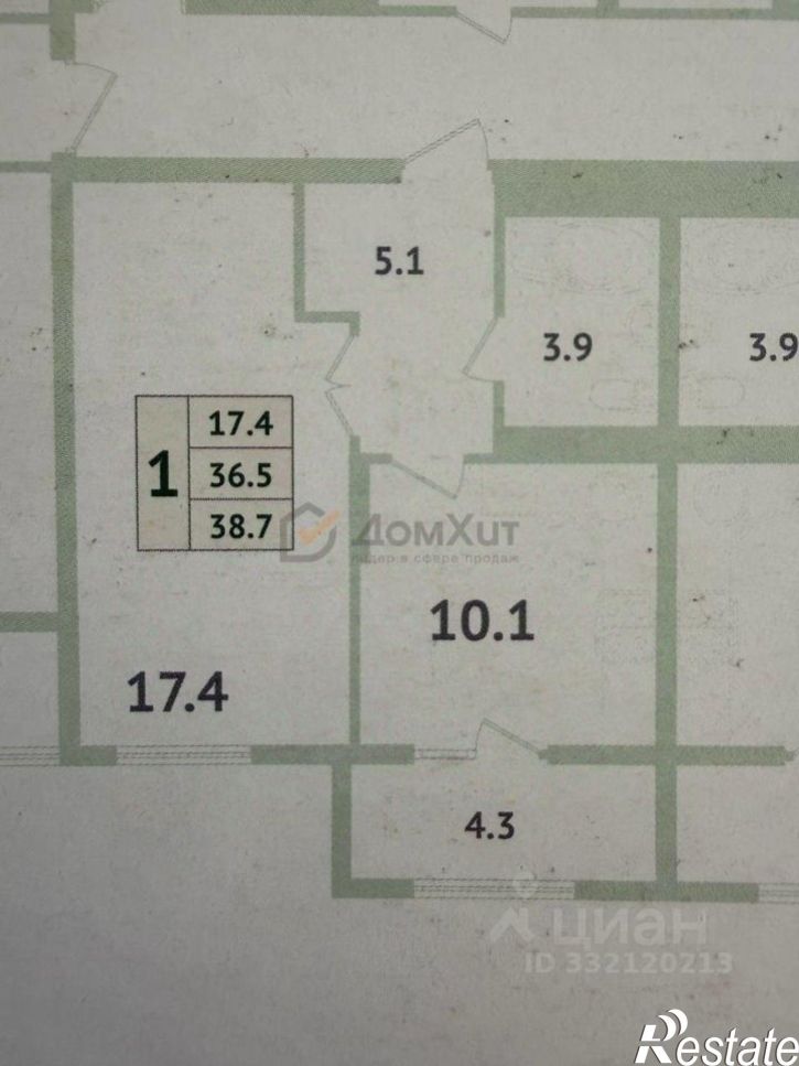 1-комн квартира Мраморный пер, 36,  д. 36