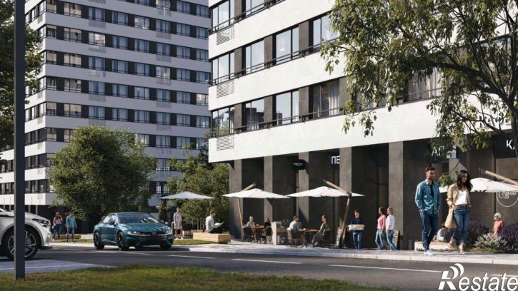 1-комн квартира в новом доме улица Андрея Карлова