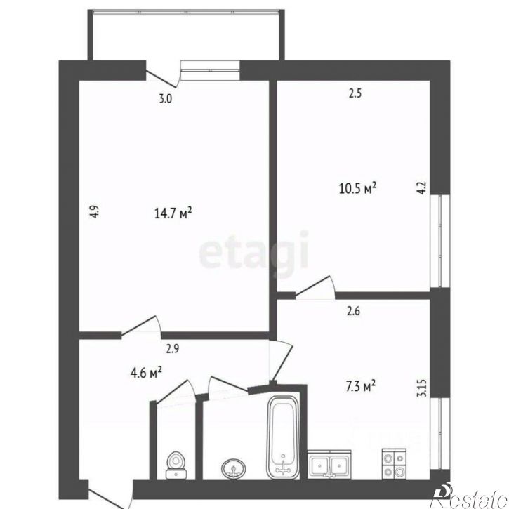 2-комн квартира ул Крымских Партизан, 11,  д. 11