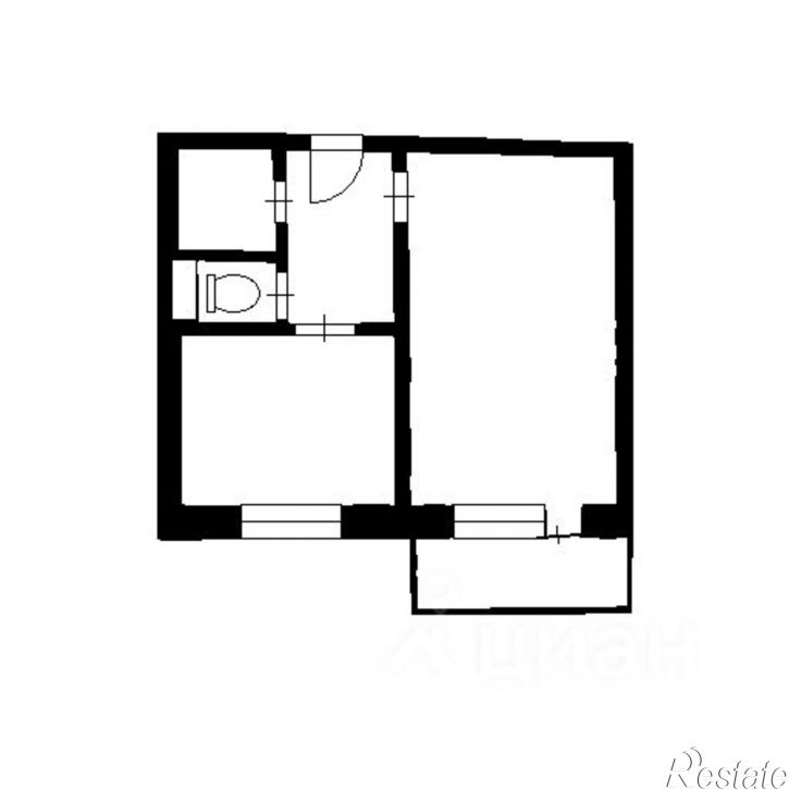 1-комн квартира ул Бородина, 2,  д. 2