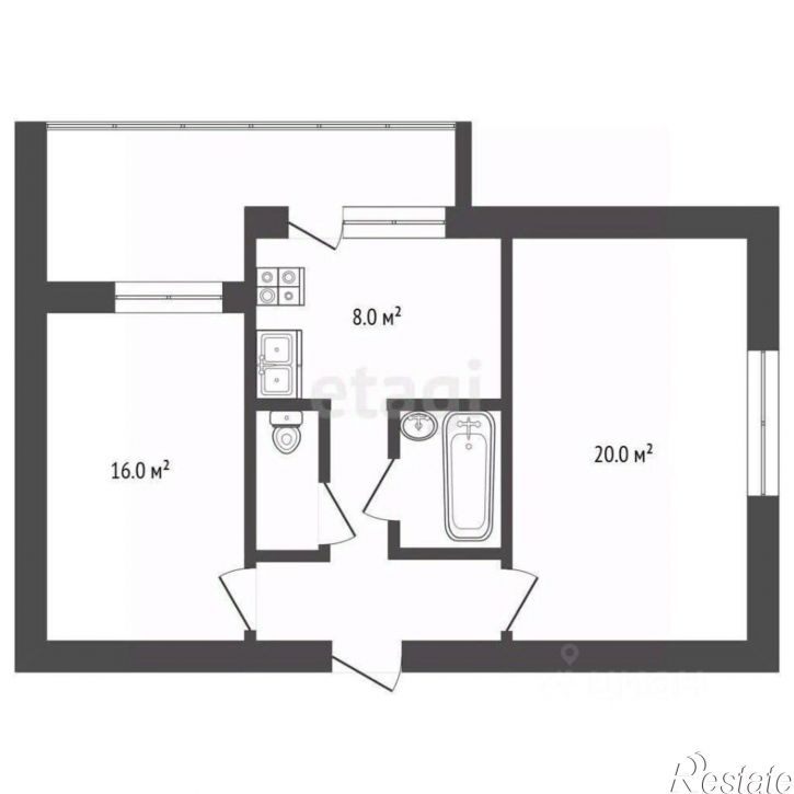 2-комн квартира ул Ковыльная, 26,  д. 26