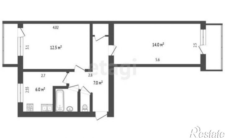 2-комн квартира ул Трубаченко, 30,  д. 30