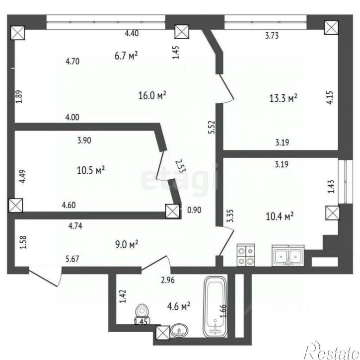 3-комн квартира ул Балаклавская, И66,  д. И66