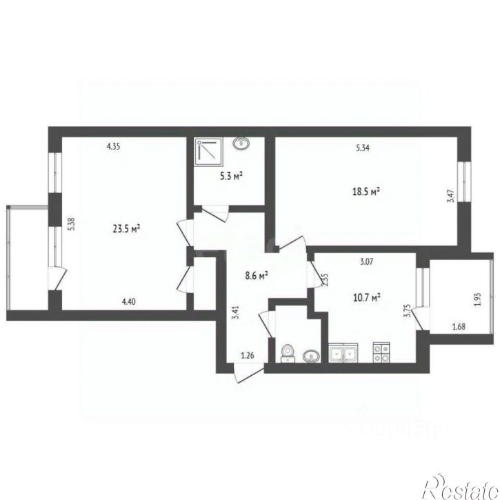 2-комн квартира ул Караимская, 26,  д. 26