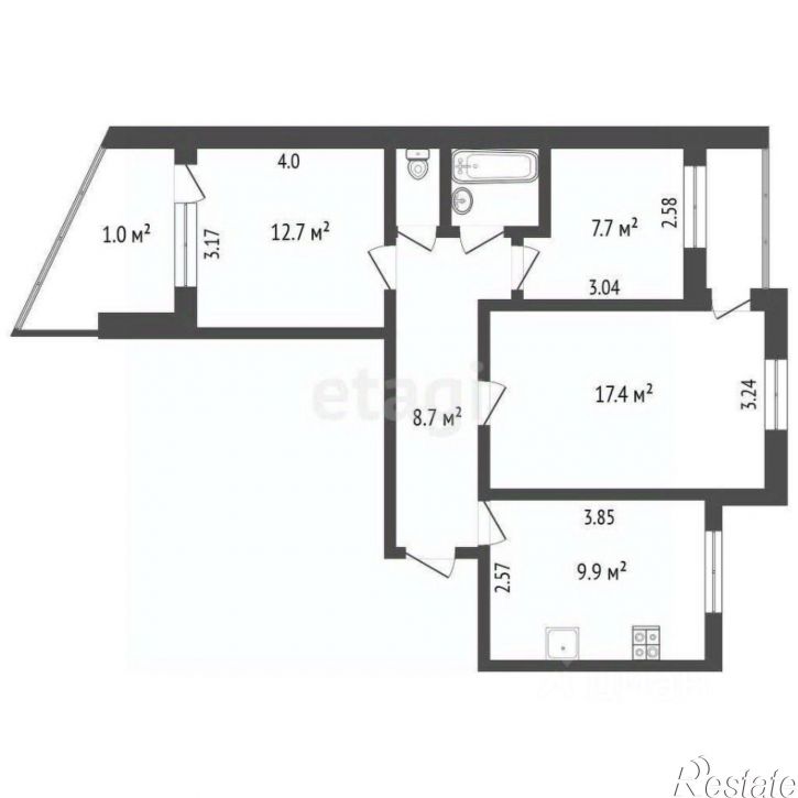 3-комн квартира пр-кт Победы, 336,  д. 336