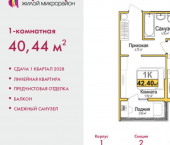 1-комн, 40 кв м, этаж 8/9 ул Козлова, 119