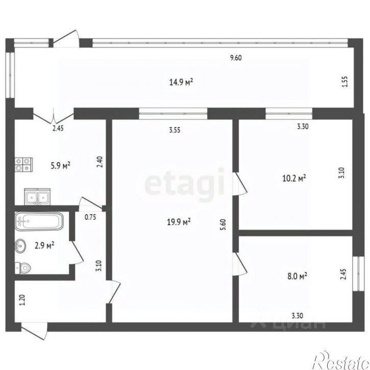 3-комн квартира ул Первомайская, 17,  д. 17