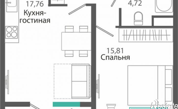 1-комн квартира в новом доме Симферополь, ЖК Розмарин