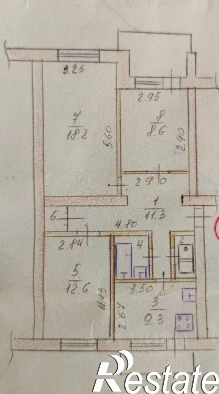 3-комн квартира Пахотная улица, 3,  д. 3
