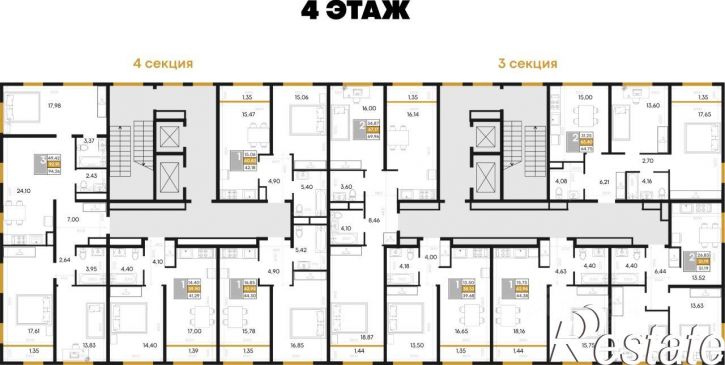 3-комн квартира в новом доме Севастопольская улица, 39,  д. 39