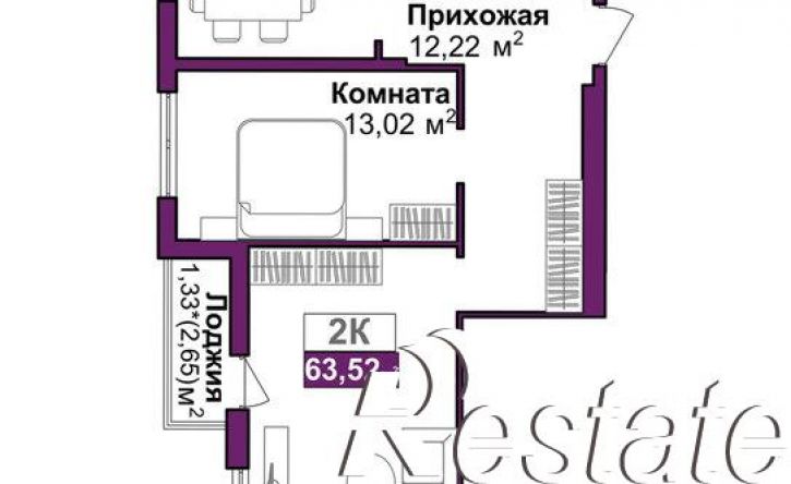2-комн квартира улица Батурина, 177 к3,  д. 177 к3