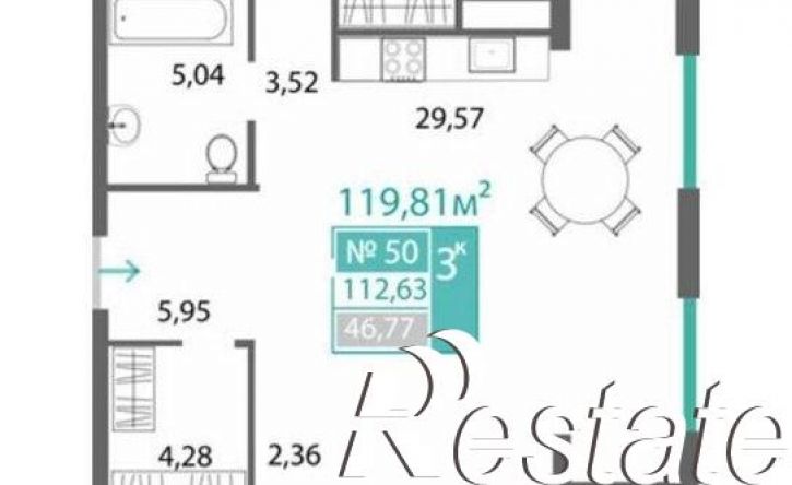 3-комн квартира Проспект Александра Суворова, 97,  д. 97