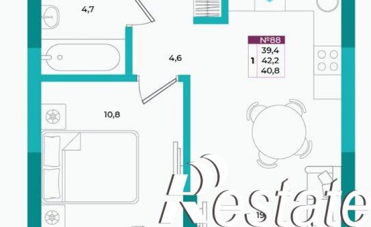 1-комн квартира улица Воровского, 24Е,  д. 24Е