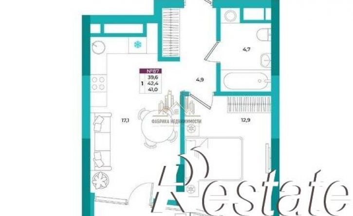1-комн квартира улица Воровского, 24Г,  д. 24Г