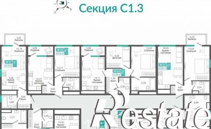 1-комн квартира в новом доме улица Никанорова, 4Ж,  д. 4Ж