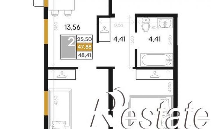 2-комн квартира в новом доме Севастопольская улица, 39,  д. 39