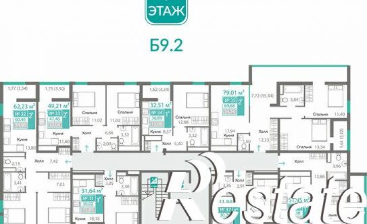2-комн квартира в новом доме жилой комплекс Горизонты