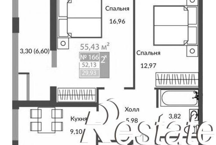 2-комн квартира Аэрофлотский переулок, 152,  д. 152